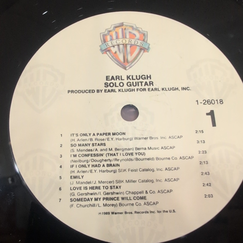 Earl Klugh Solo Guitar Vinyl LP 1989 Warner Bros 1-26018 Jazz Instrumental - Picture 4 of 6